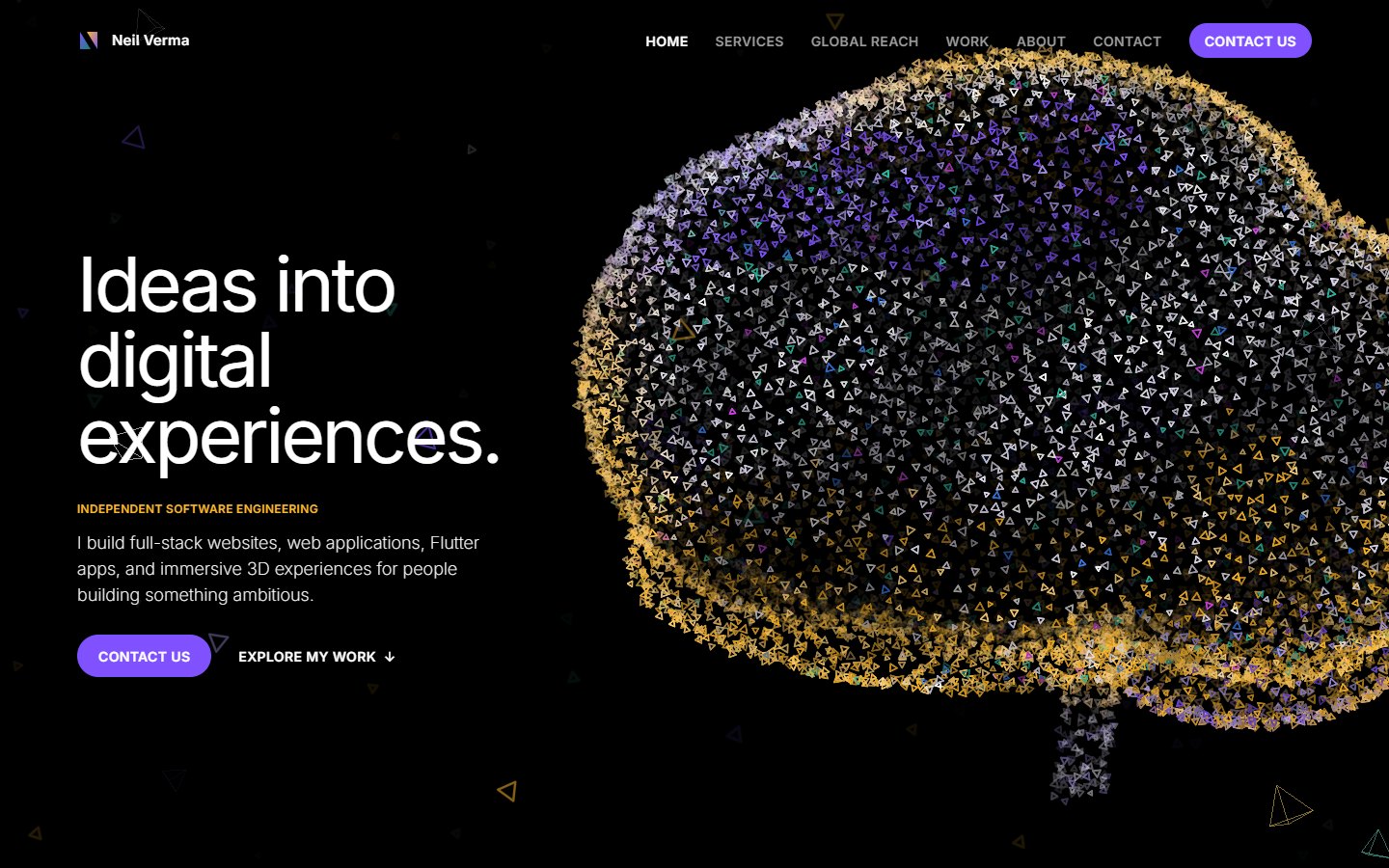 Neil Verma — Developer Portfolio — Portfolio, 3D Website